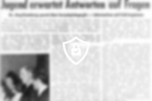 Jugend erwartet Antworten auf Fragen