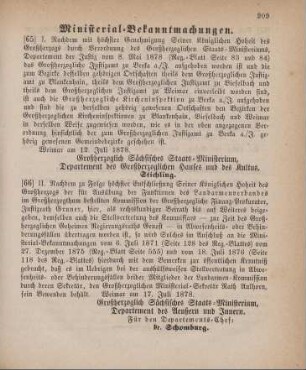 66. Ministerial-Bekanntmachung, die Zusammensetzung der Großherzoglichen Landarmen-Kommission betreffend