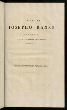 3-4, Illustri Josepho Banks Armigero Regalis ...