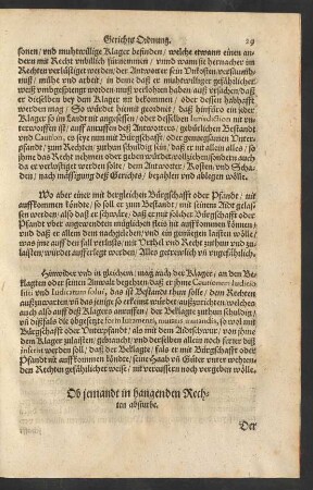Ob jemandt in hangenden Rechten abstirbt. Der sechs und viertzigiste Artickel.