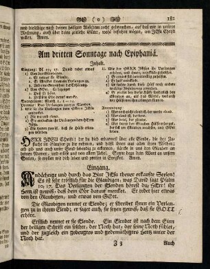 181-195, Am dritten Sonntage nach Epiphaniae