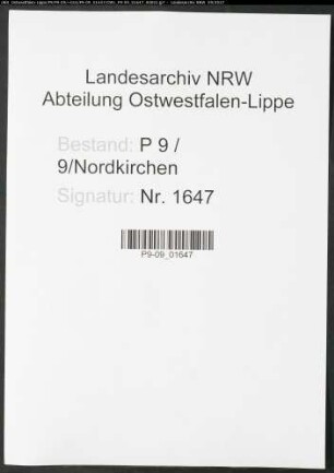 Sterberegister Standesamt Nordkirchen