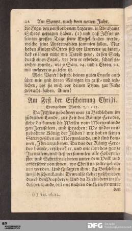 Predigten zum Fest der Erscheinung Christi