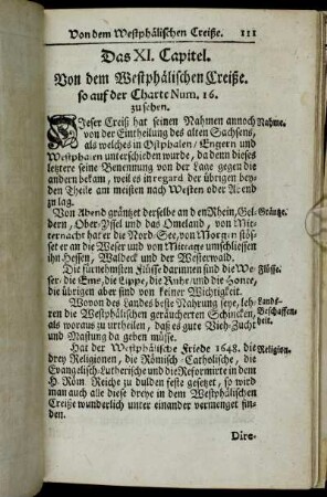 Das XI. Capitel. Von dem Westphälischen Creiße