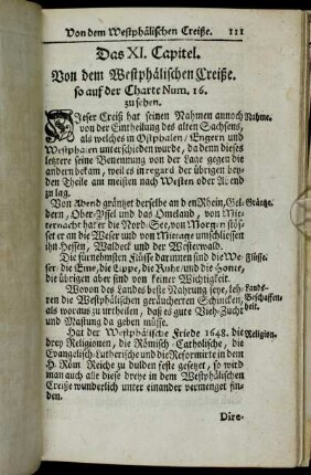 Das XI. Capitel. Von dem Westphälischen Creiße