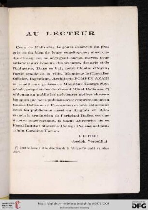 Au lecteur