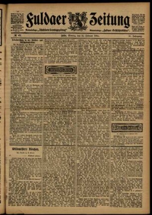 Ausgabe vom Montag, den 22. Februar 1904.