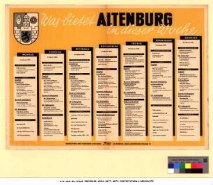 Originaltitel: Was bietet Altenburg in dieser Woche 6. Februar bis 12. Februar 1950