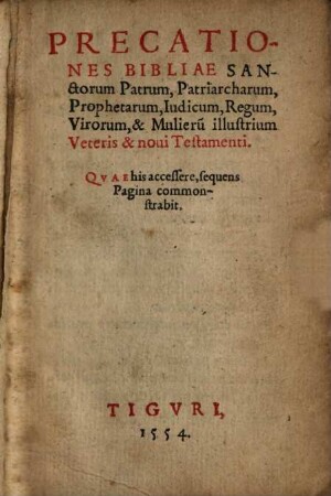 Precationes biblicae Sanctorum patrum