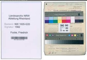 Entnazifizierung Friedrich Focke , geb. 08.02.1892 (Lehrer)