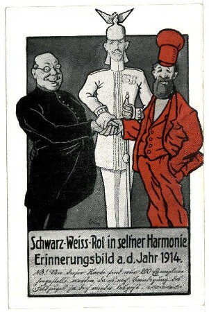 o.Nr.: Schwarz-Weiß-Rot in selt'ner Harmonie .... (Burgfrieden)