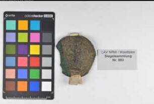 Siegler: Marienfeld, Kloster Überlieferungsart: Original. Stoff: Wachs Farbe: braun Form: rund. Durchmesser: Art: Typ: Umschrift: