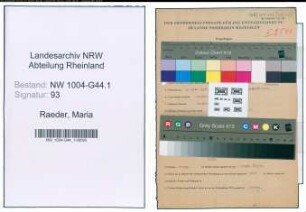 Entnazifizierung Maria Raeder , geb. 05.12.1906 ()