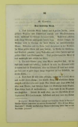 41. Stunde. Das brittische Reich