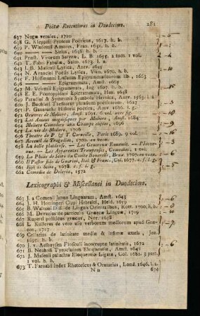 282-285, Lexicographi & Miscellanei in Duodecimo.
