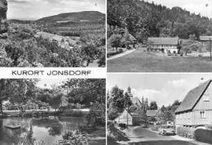 Jonsdorf. Ortsansichten (2. An den Mühlsteinbrüchen), Ansichtskarte