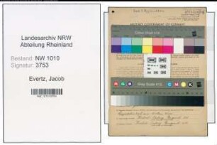 Entnazifizierung Jacob Evertz , geb. 09.01.1905 (Milchhaendler)