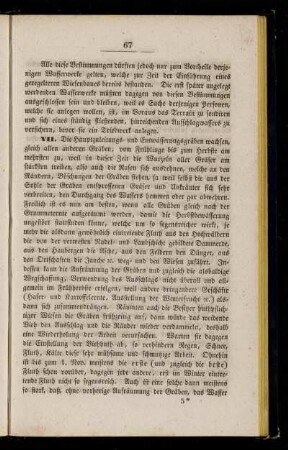 VII. [Die Aufräumung der Gräben]