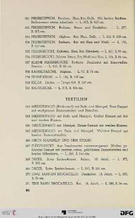 Textilien (Nr. 562-597)