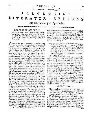 Heckel, J. C.: Wöchentliche Erbauungen durch auserlesene neue geistliche Lieder. Augsburg: Lotter 1785