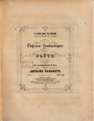 Caprice fantastique : pour 1 flûte avec accompagnement de piano ; oeuv. 17