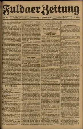 Ausgabe vom Donnerstag, den 12. Februar 1920.