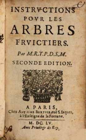 Instructions pour les arbres fruictiers