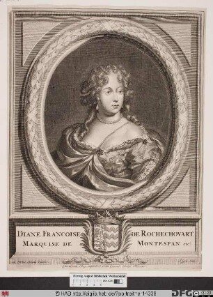 Bildnis Françoise-Athénaïs Montespan, marquise de, geb. de Rochechouart de Mortemart