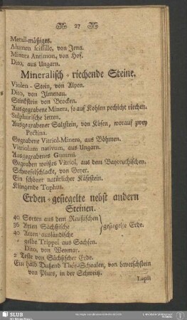 Mineralisch-riechende Steine