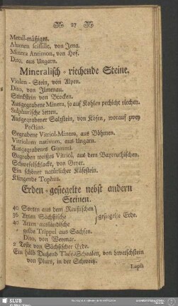 Mineralisch-riechende Steine
