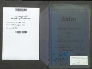 Koerfer; Walther, Bergassessor; Prüfungs- u. Personalakten Band 1 (Ausarbeitungen)