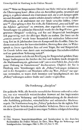 Die Forderung: "disciplina"
