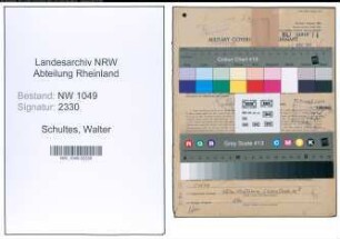 Entnazifizierung Walter Schultes , geb. 28.05.1895 (Arbeiter)