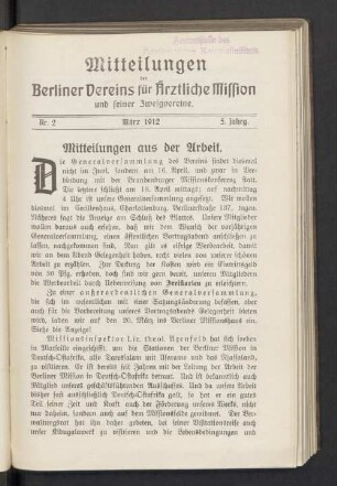 Nr. 2. März 1912
