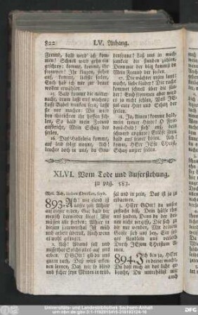 XLVI. Vom Tode und Auferstehung.