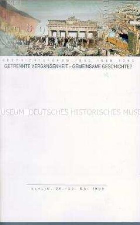 Veranstaltungsprogramm des Geschichtsforums 1949-1989-1999