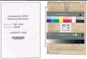 Entnazifizierung Josef Luelsdorff , geb. 05.03.1897 (Kaufmaennischer Angestellter)