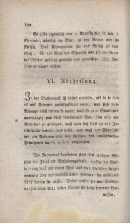 VI. Abtheilung