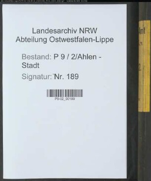 Sterberegister Standesamt Ahlen-Stadt