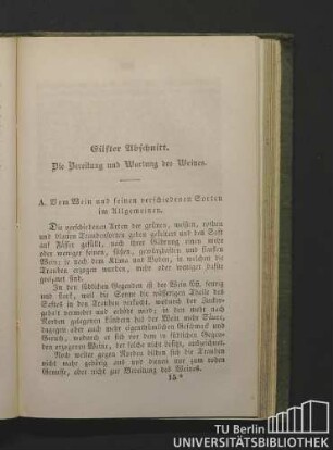 Eilfter [!] Abschnitt. Die Bereitung und Wartung des Weines.