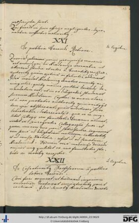[fol. 13] De publica docendi ratione