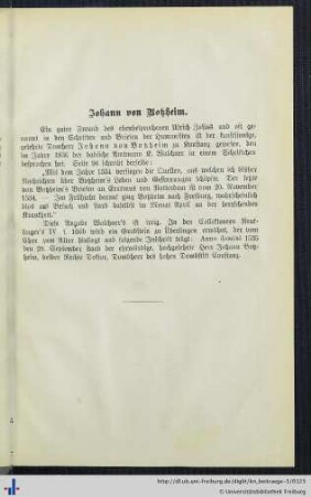 Konstanzer Biographien. Johann von Botzheim.