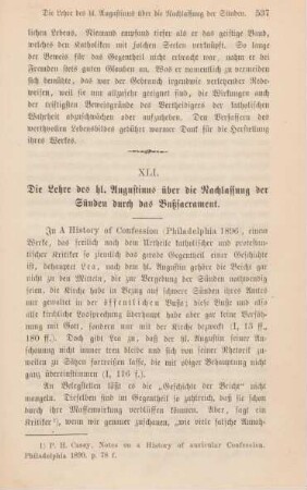537-547 Die Lehre des heiligen Augustinus über die Nachlassung der Sünden durch das Bußsacrament