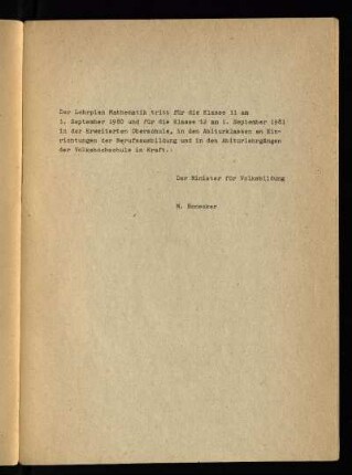 Der Lehrplan Mathematik