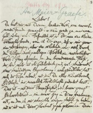 Brief an Julius Meier-Graefe