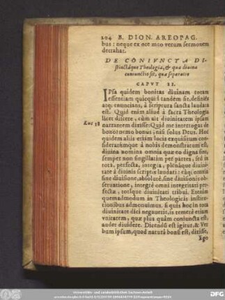 De Coniuncta Distincáque Theologia, & quae divina coniunctio sit, quae separatio Caput II.