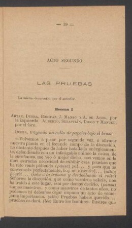 Acto segundo - Las pruebas