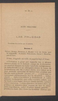 Acto segundo - Las pruebas