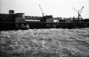 Marckolsheim: Kraftwerkbau vom deutschen Ufer