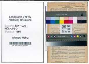 Entnazifizierung Heinz Wiegert , geb. 07.02.1914 (Diplomkaufmann)